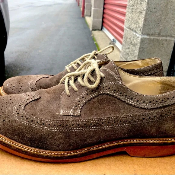 1901 | Shoes | 91 Mens Suede Lace Up Oxford Dress Shoes Gray  display picture 3
